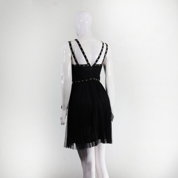 Spotlight Warehouse Studded Tulle Black Skater Dress - Picture 3 of 5